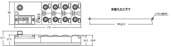 DRT2-[]D04CL(-1) / []D08C(-1) / []D08CL(-1) / []D16C(-1) / []D16CL(-1) 外觀尺寸 2 