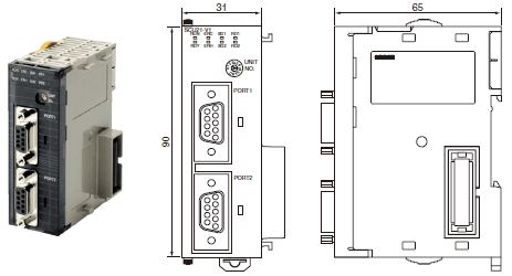 CJ1W-SCU 外觀尺寸 1 