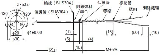 E52-THE5A / 6D / 6F 外觀尺寸 6 