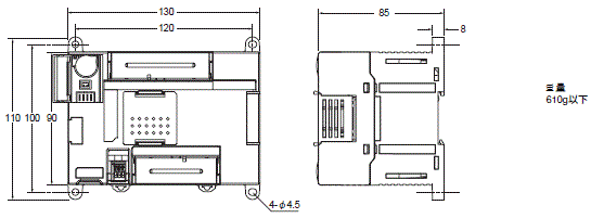 CP1L 外觀尺寸 4 