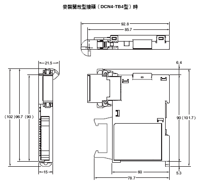 CRT1-VID16ML(-1) / VOD16ML(-1) 外觀尺寸 1 