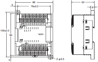 CP1E 外觀尺寸 17 