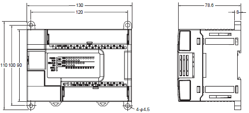 CP1E 外觀尺寸 8 