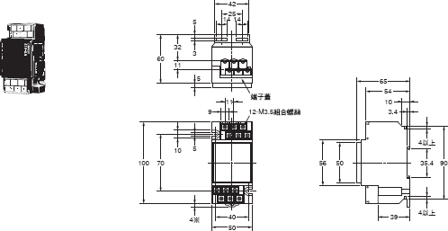 61F-AN / -APN2 外觀尺寸 1 