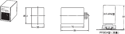 61F-AN / -APN2 外觀尺寸 2 