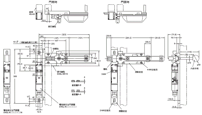 D4SL-N, D4SL-NSK10-LK[] 外觀尺寸 14 