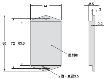 E3FA, E3RA, E3FB, E3RB 外觀尺寸 6 