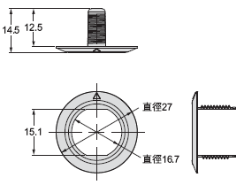 E3FA, E3RA, E3FB, E3RB 外觀尺寸 8 