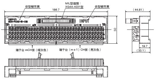 XW2R (PLC連接型) 外觀尺寸 36