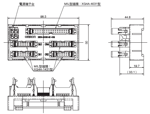 XW2R (PLC連接型) 外觀尺寸 31
