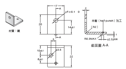 E2E(小徑型) 外觀尺寸 43 