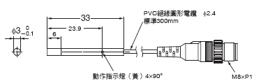 E2E(小徑型) 外觀尺寸 28 