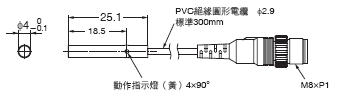 E2E(小徑型) 外觀尺寸 12