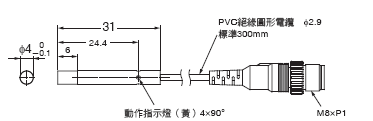 E2E(小徑型) 外觀尺寸 29 