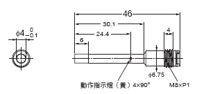 E2E(小徑型) 外觀尺寸 34 