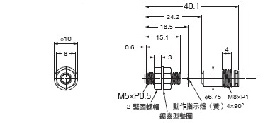 E2E(小徑型) 外觀尺寸 19