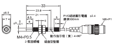 E2E(小徑型) 外觀尺寸 31 