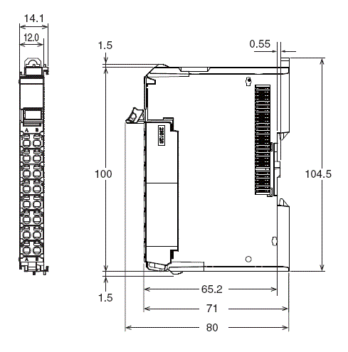 NX-AD / DA 外觀尺寸 2 