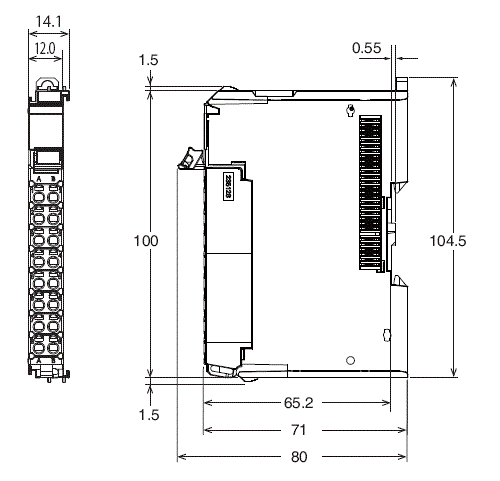 NX-AD / DA 外觀尺寸 1 