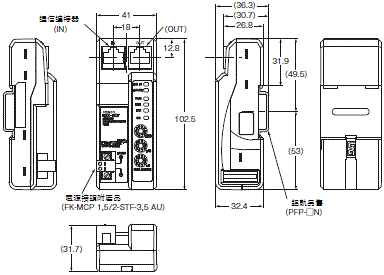 E3X-ECT 外觀尺寸 2 