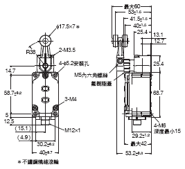 WL-N / WL 外觀尺寸 55 