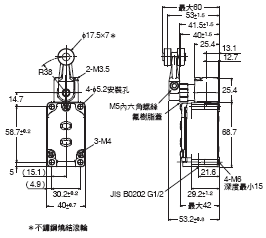 WL-N / WL 外觀尺寸 54 