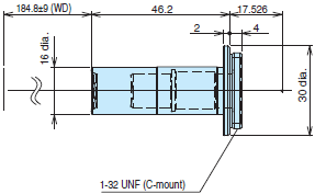 3Z4S-LE VS-MC Series (φ16 Straight lens-barrel Type) 外觀尺寸 2 