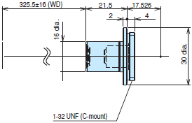 3Z4S-LE VS-MC Series (φ16 Straight lens-barrel Type) 外觀尺寸 1 