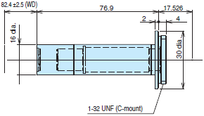 3Z4S-LE VS-MC Series (φ16 Straight lens-barrel Type) 外觀尺寸 4 