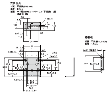 E3NC 外觀尺寸 23 