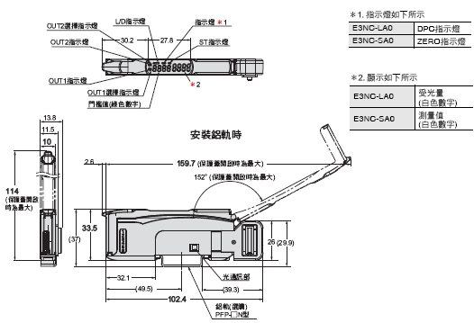 E3NC 外觀尺寸 11 