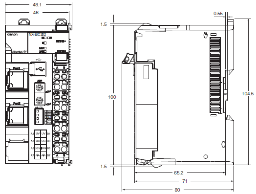 NX-EIC202 外觀尺寸 1 