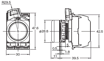 A22NN / A22NL 外觀尺寸 23 