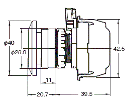 A22NN / A22NL 外觀尺寸 11 