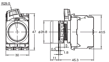 A22NN / A22NL 外觀尺寸 22 