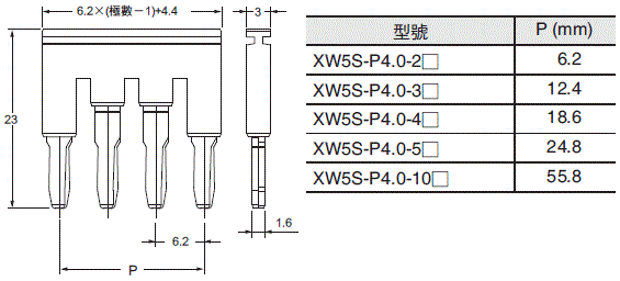 XW5T-P 外觀尺寸 17 