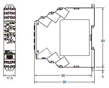 K8DT-VW 外觀尺寸 1 