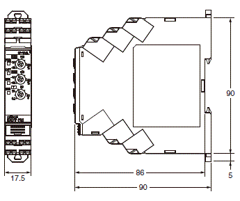 K8DT-PM 外觀尺寸 1 