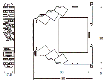 K8DT-PZ 外觀尺寸 1 