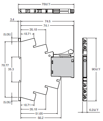 G3RV-SR 外觀尺寸 3 