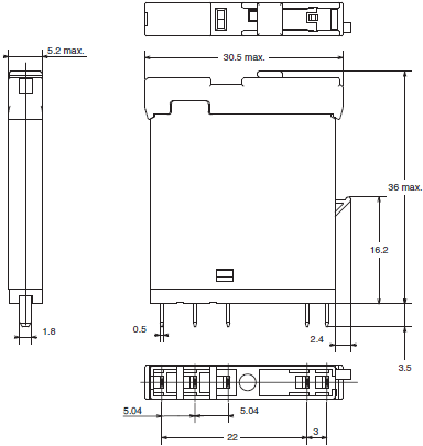 G2RV-SR 外觀尺寸 13 