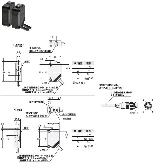 E3Z-[]-IL[] 外觀尺寸 3 