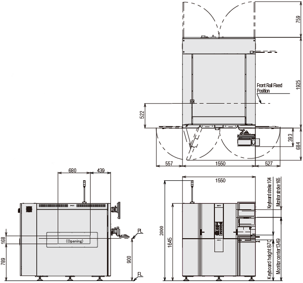 VT-X750 外觀尺寸 1 