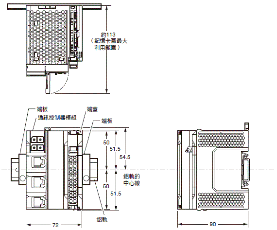 NX-CSG / SL5 / SI / SO 外觀尺寸 2 