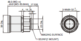 3Z4S-LE VS-MCH1 Series 外觀尺寸 2 