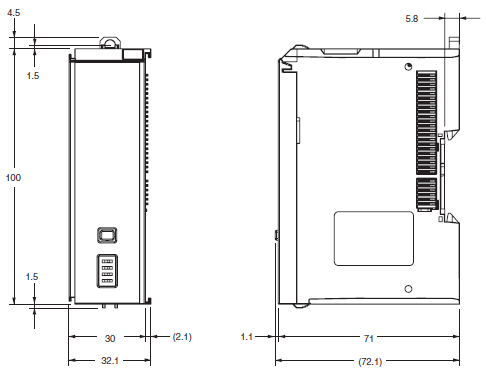 NX-SL5[][][] 外觀尺寸 1 