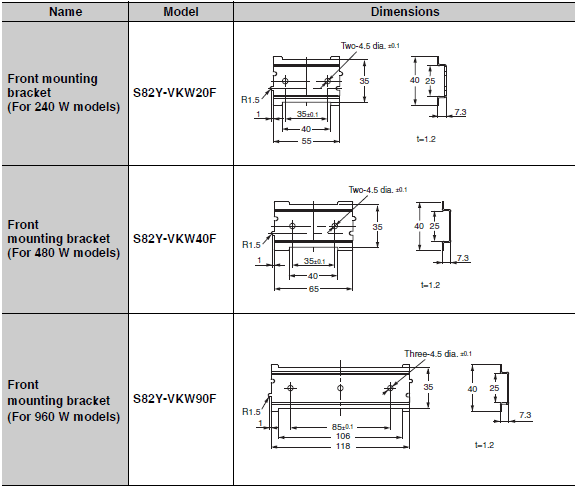 S8VK-WB 外觀尺寸 4 