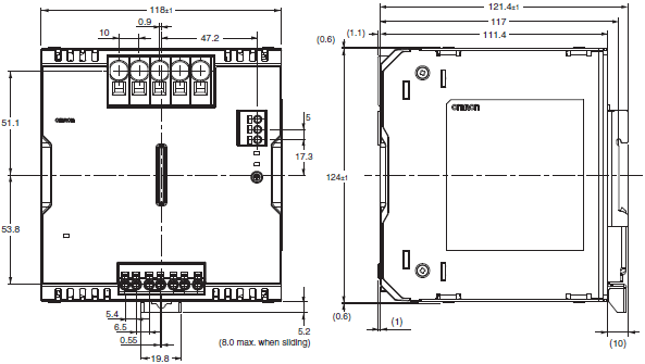 S8VK-WB 外觀尺寸 3 