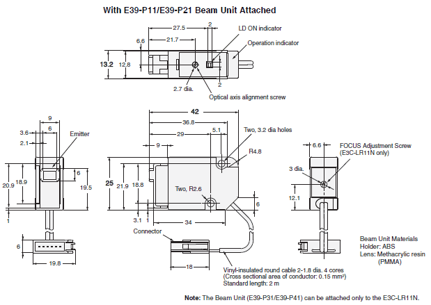 E3C-LDA[]N 外觀尺寸 4 