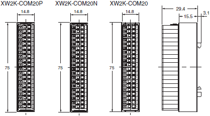 XW2K-COM 外觀尺寸 1